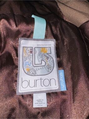 Burton Ski & Snow Jacket - Brown with Light Blue Trim